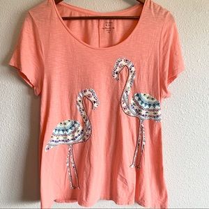 Crown & Ivy Women’s Flamingo Top XSmall